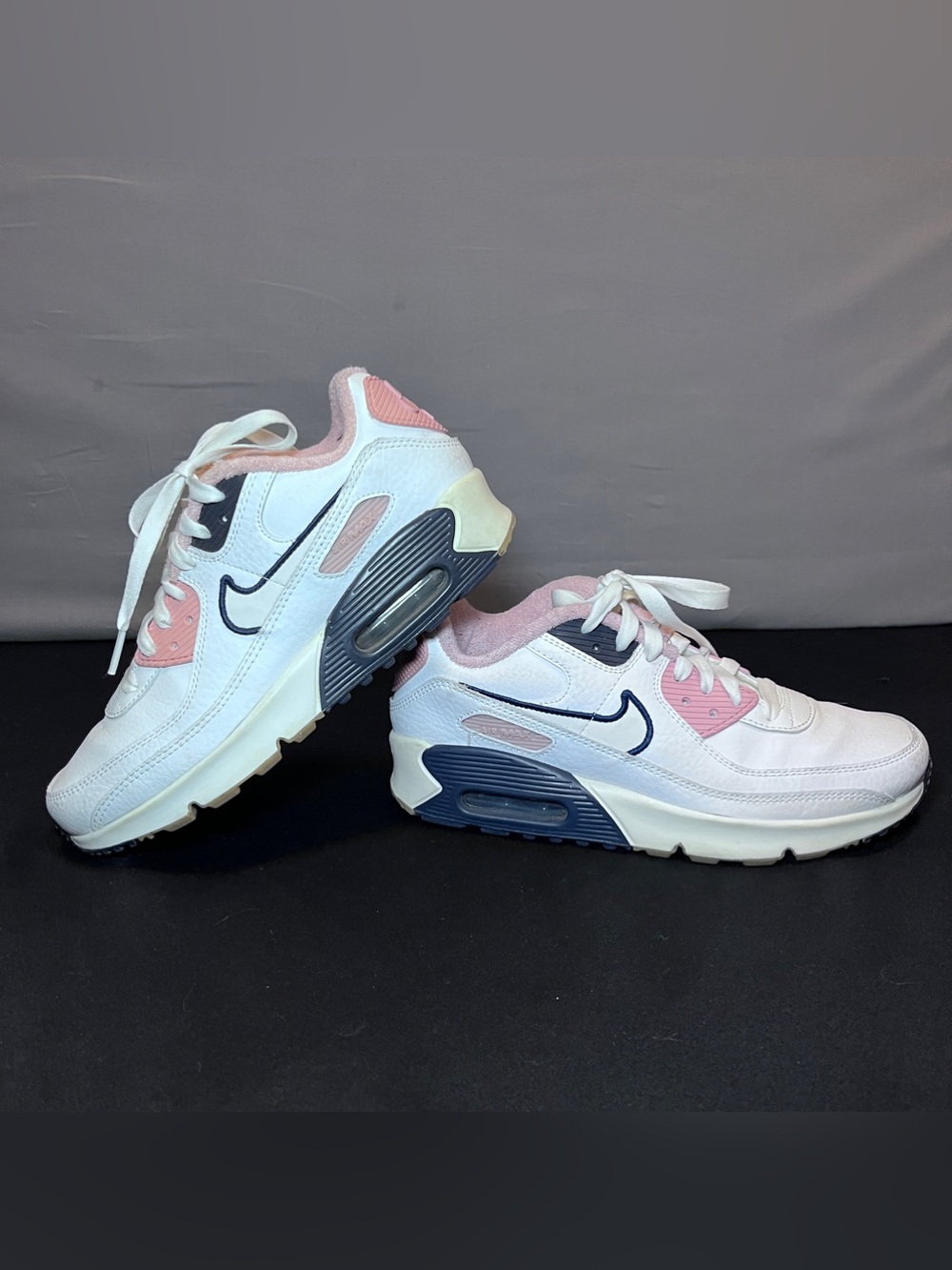 Nike White Pink Navy Retro Runner Sneakers